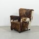 Art deco cowhide armchair