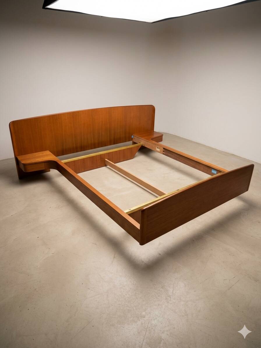 Scandinavian teak bed from the 1960s.
