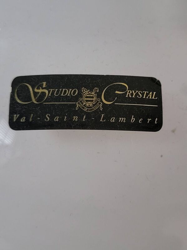 Vase Val saint lambert Studio Cristal, genummerd décembre 17/86, Liège, années 80