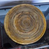 Rattan and brass centerpiece, Italy, 1970