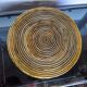 Rattan and brass centerpiece, Italy, 1970