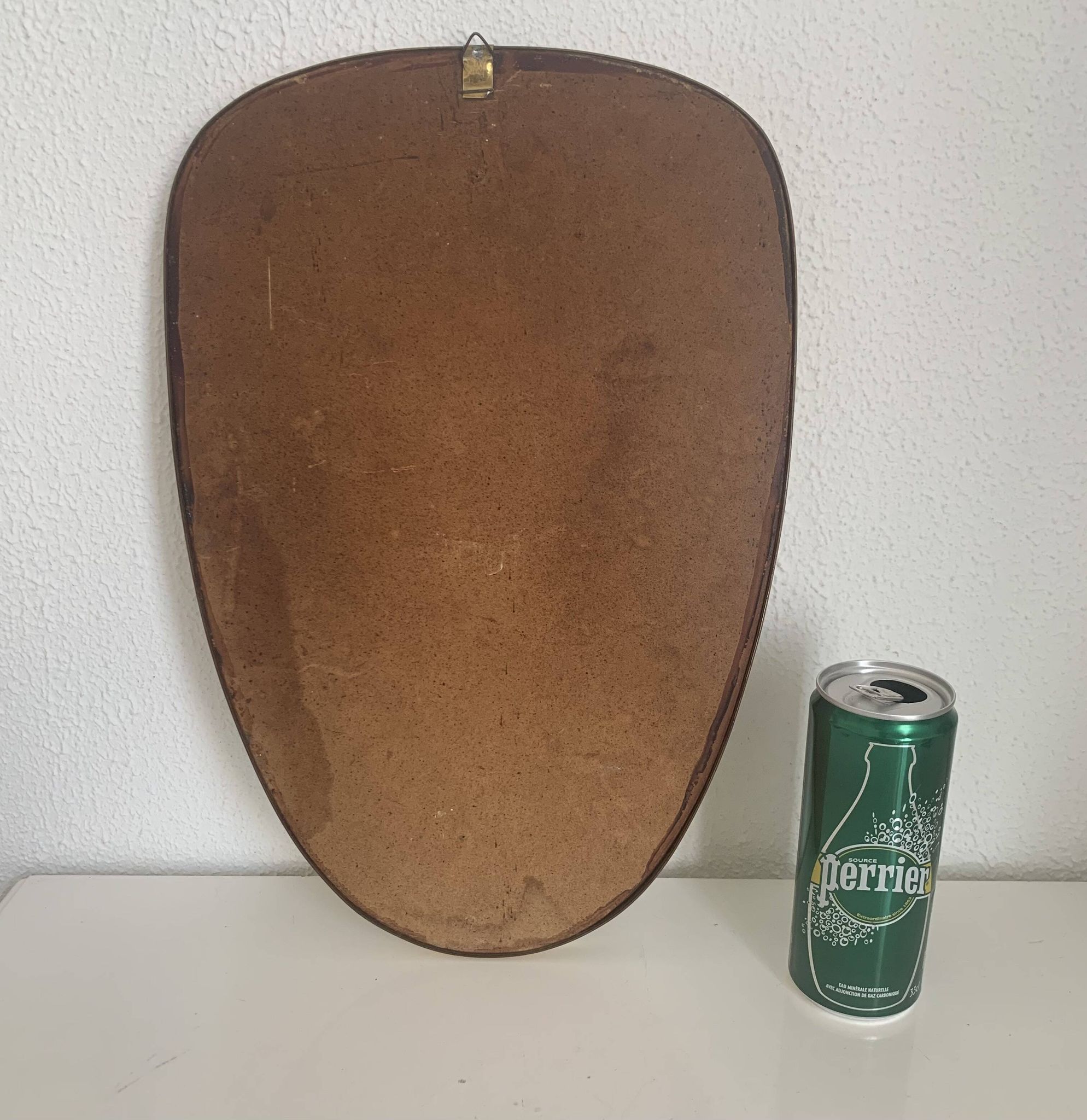 Vintage 1960 asymmetrical mirror in free form - 40 x 26 cm