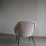 Gray boucle shell armchair | Germany | 1960s