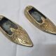 Brass slipper ashtrays, 1980