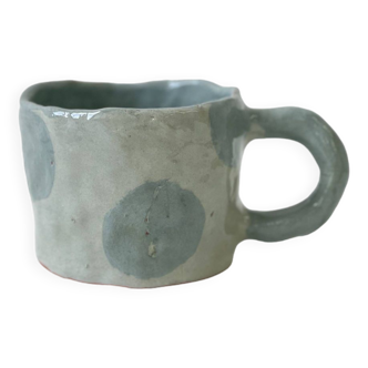 Mug à pois gris