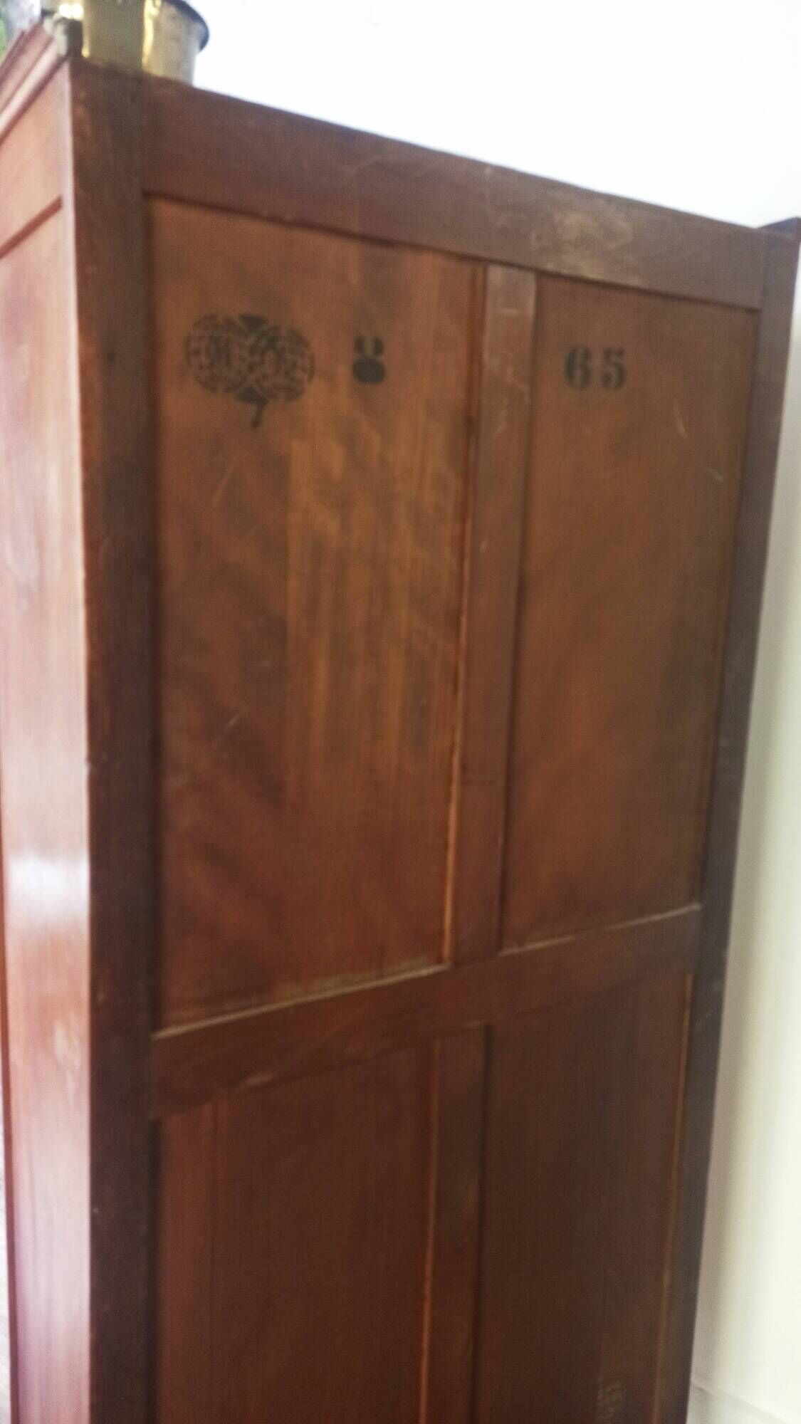 Art Deco bonnetière wardrobe in wood
