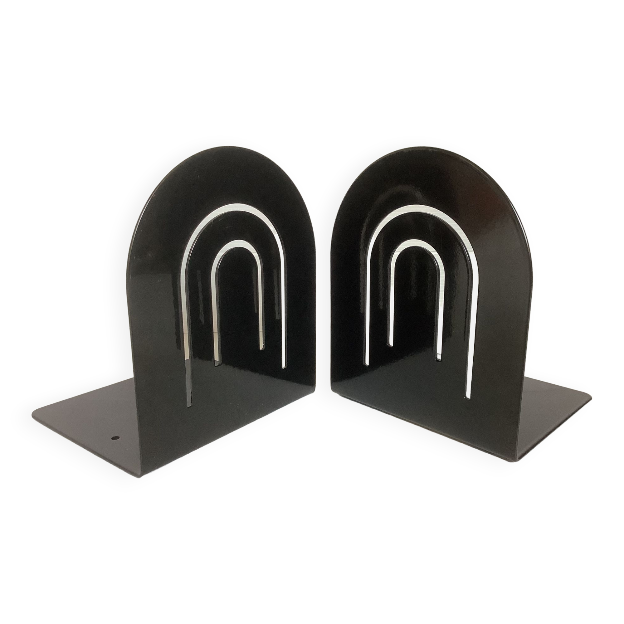 Pair of greenhouse books arch shape black metal