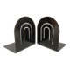 Pair of greenhouse books arch shape black metal