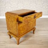 Early 20th Century Nightstands Veneered with Karelian Birch, 1950s, Set of 2