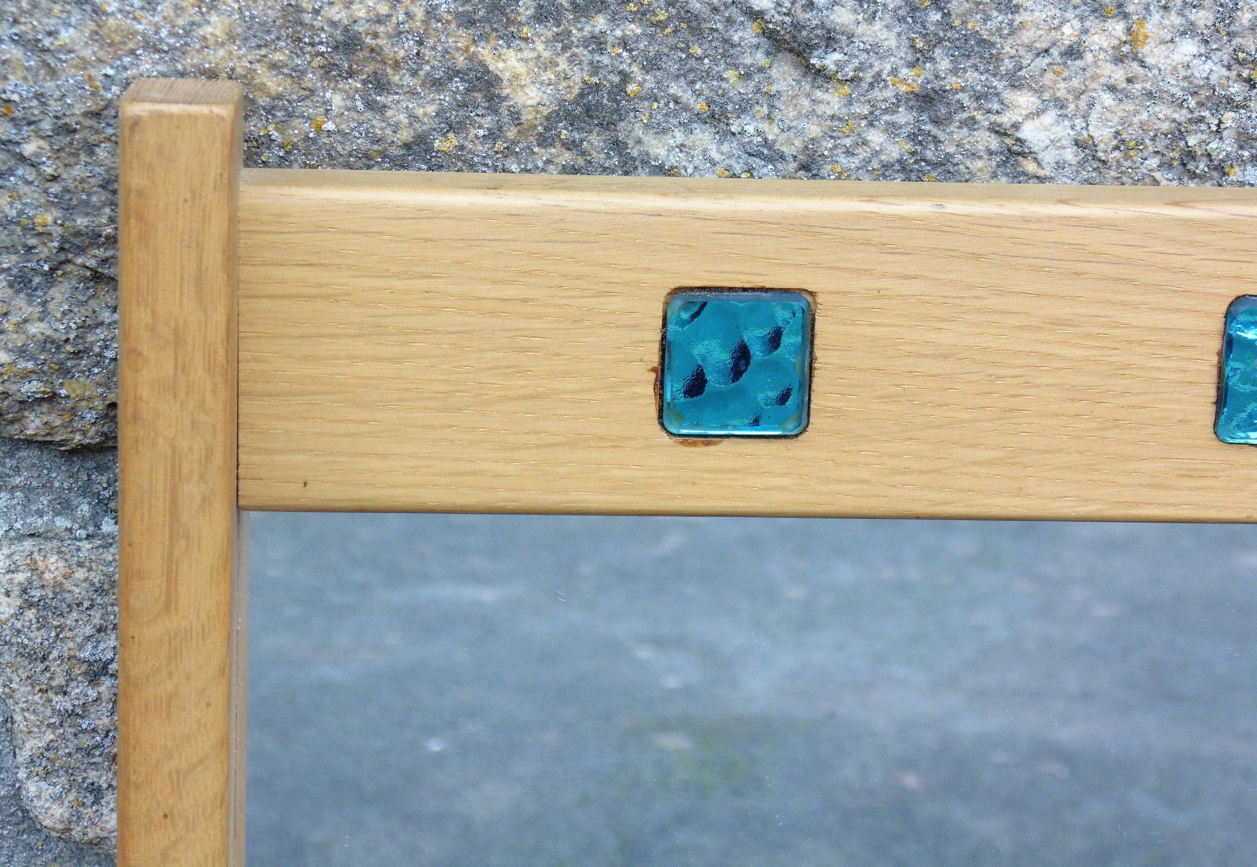 Vintage Scandinavian teak mirror Froseke Nybrofabriken 60s