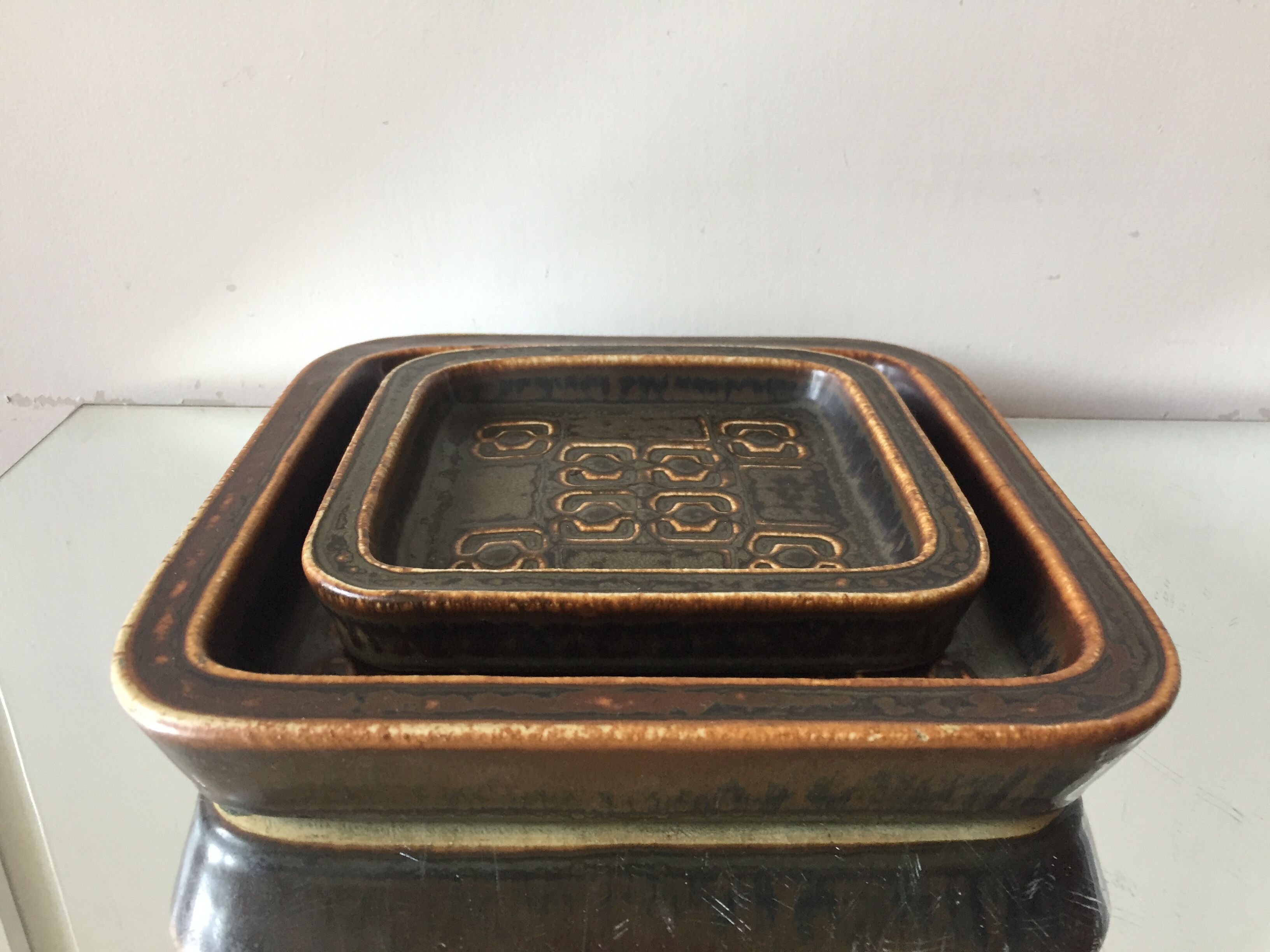 Set of 2 Bing & Grondahl Royal Copenhagen Stoneware bowls made in Denmark