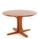 Table à manger ronde extensible 2x 'Hune' - teck massif - design danois