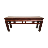 Asian style bench exotic wood 80s