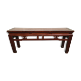 Asian style bench exotic wood 80s