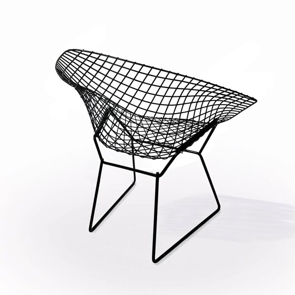 Vintage black Bertoia Diamond Chair in very good condition