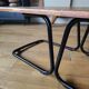 Industrial metal and wood coffee table