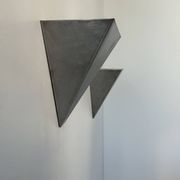 Pair of vintage wall lights, brushed metal, France 1970.
