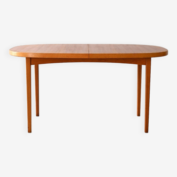 Teak dining table with round corners