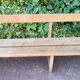 Old wooden church bench with backrest - 3 metres -