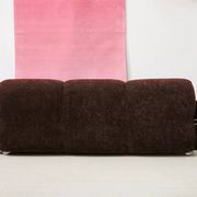Brown velvet and chrome sofa, designed by Adriano Piazzesi, Italy, 1980s.