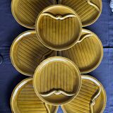 Set of 8 Gien asparagus plates