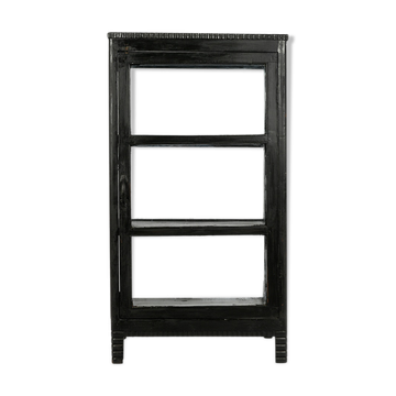 Vitrine centrale noire en bois