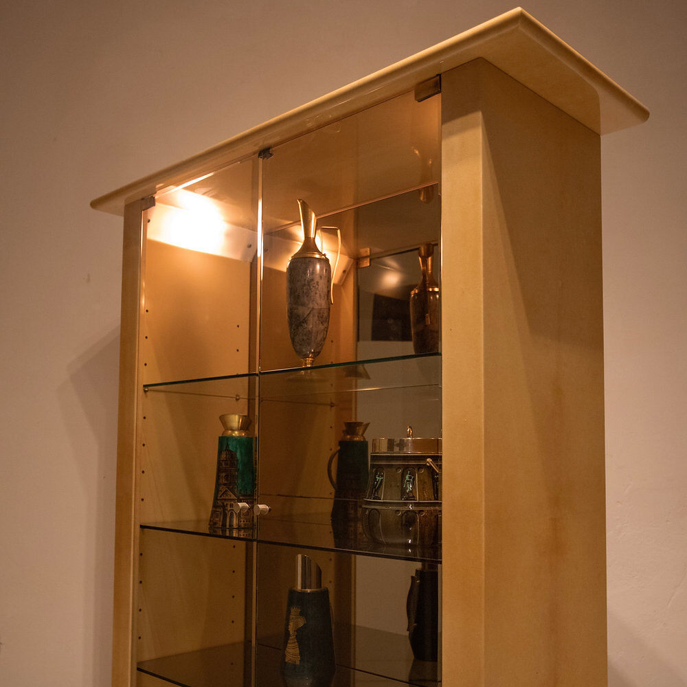 Parchment cabinet by Aldo Tura for Tura Milano