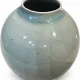Large celadon glazed stoneware round vase – Le Cep, Villenauxe-la-Grand