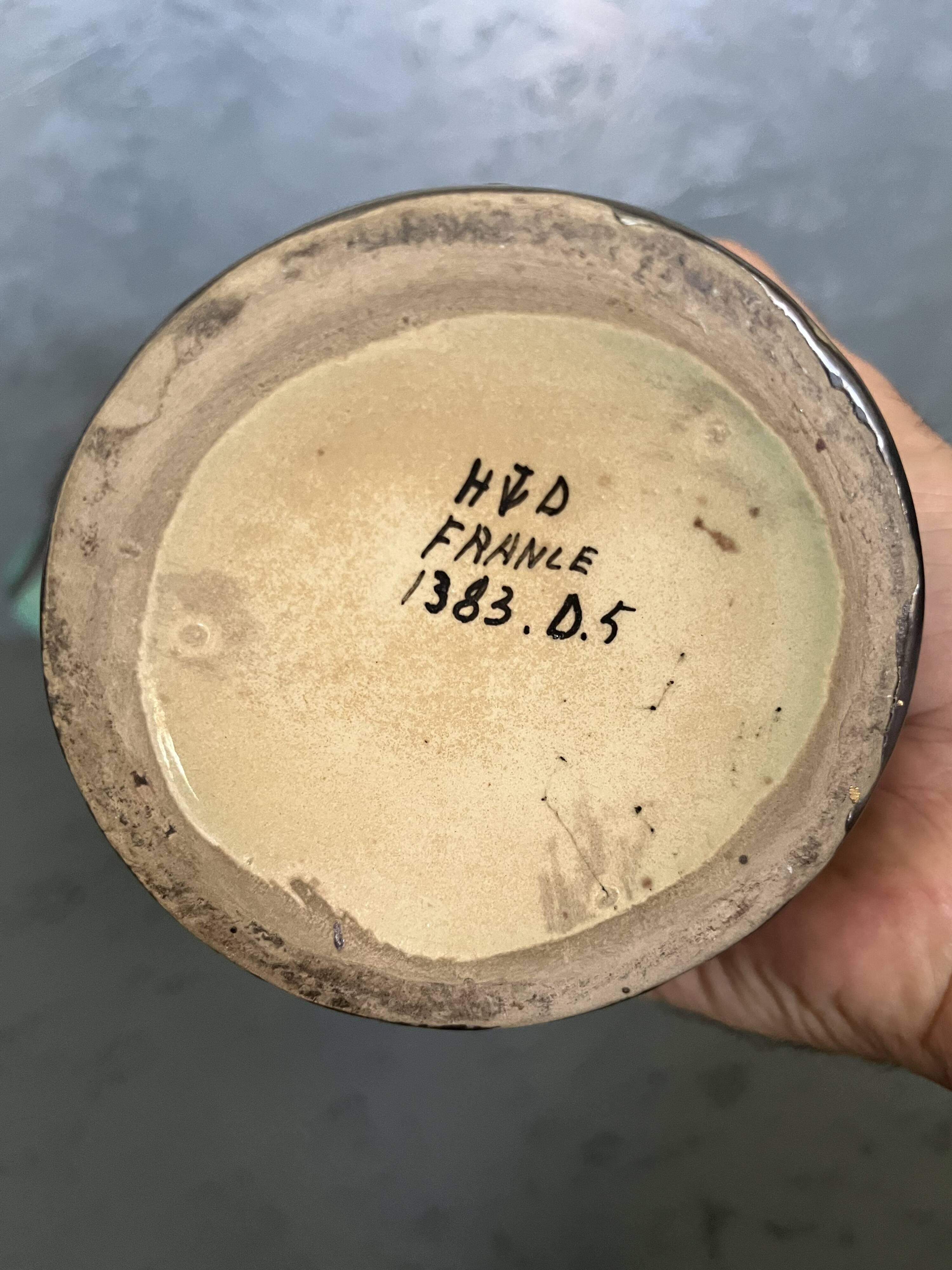 Pair of Art Deco Vases 1930 signed Henri Delcourt