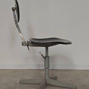 1 adjustable industrial chair metal Czechoslovakia 1960