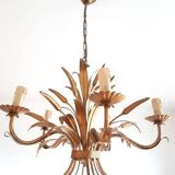 Hollywood Regency style ear of wheat chandelier, circa 1960