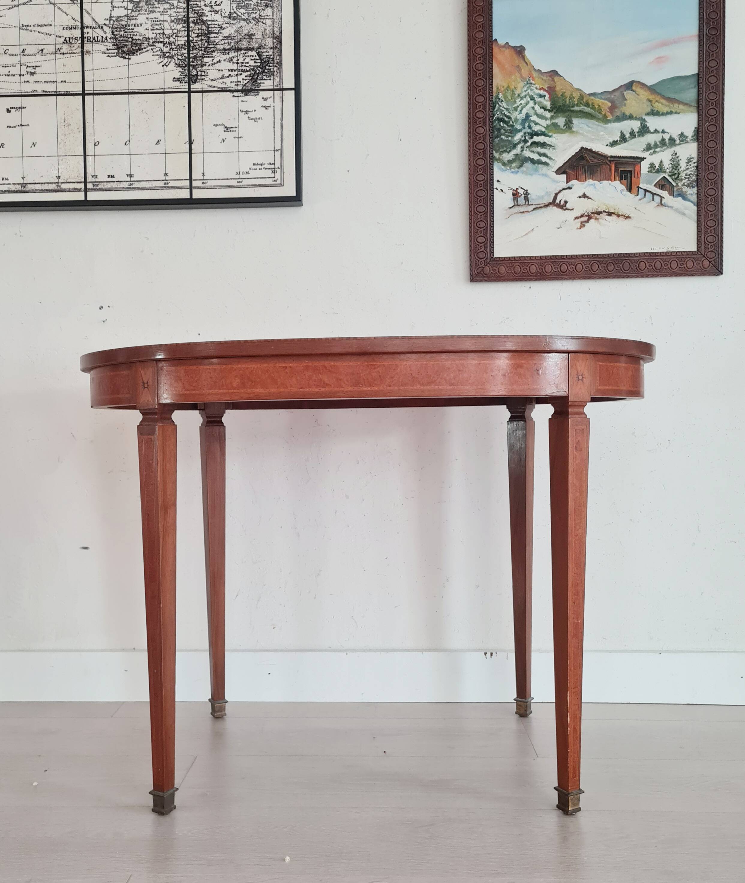 Oval inlaid table made in Germany by Sohn & Cie