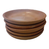 5 assiettes mignardises en grès vintage