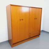 Vintage modernist teak and walnut wardrobe from the 60s and 70s