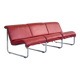 Red leather Remmi sofa by Yrjö Kukkapuro
