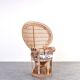 Mid-Century Wicker Peacock Emmanuelle Chair from Kok Maison, 1970s