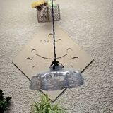 Clichy white glass portable lamp