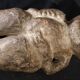 Anthropomorphic figure in volcanic stone African tribal art Ivory Coast 18th century