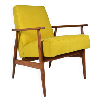 Fauteuil original "FOX", Pologne années 1970, entièrement restauré, jaune