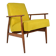 Fauteuil original "FOX", Pologne années 1970, entièrement restauré, jaune