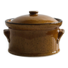 Petite marmite - Terrine ronde - Plat à four en céramique ancienne.