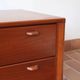 Small piece of furniture with 2 drawers in teak, bedside table or end table.
