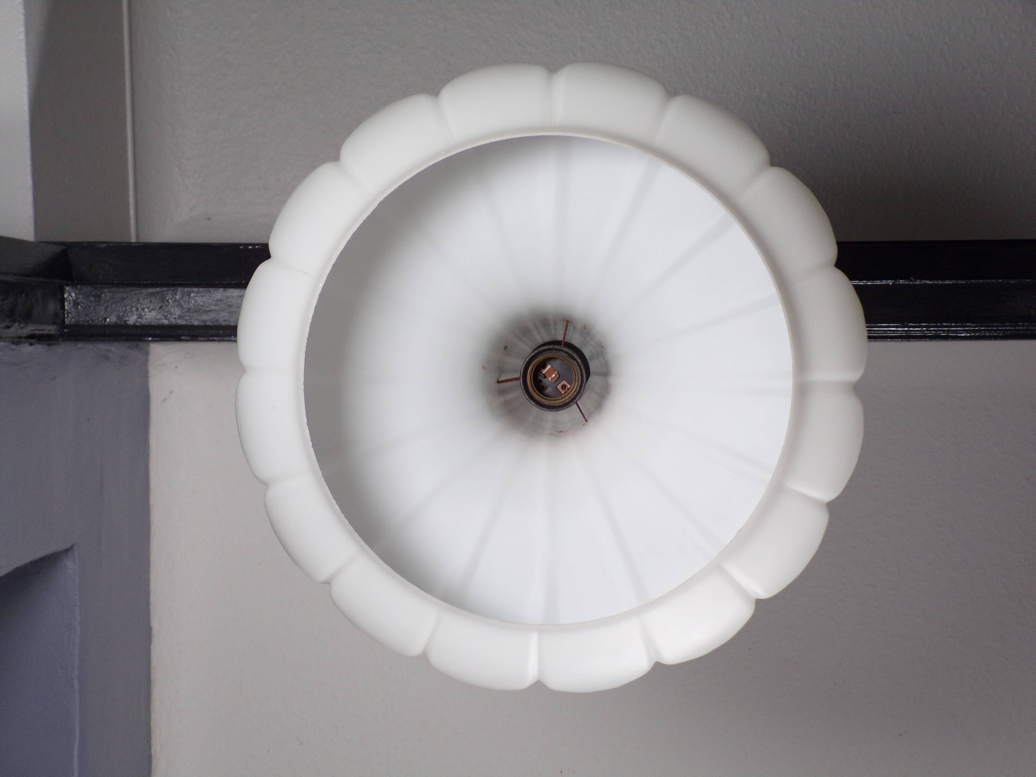 Peill & Putzler white opaline pendant light