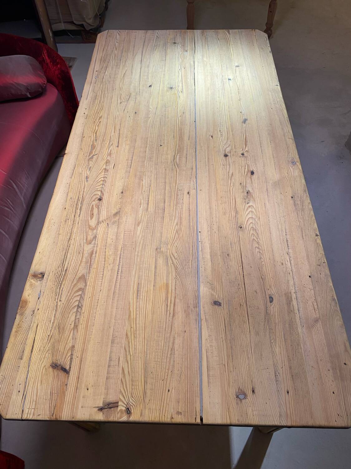Restored wooden table