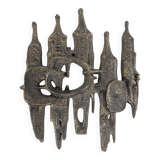 Brutalist wall sculpture - Gatekeepers
