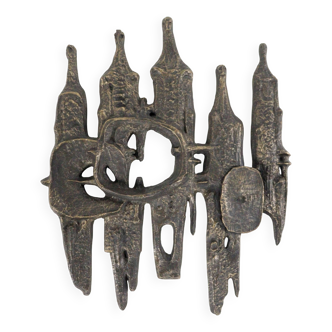 Brutalist wall sculpture - Gatekeepers