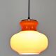 Orange opaline pendant light from the 60s/70s