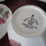 Tasses et assiettes dessert Anglaises Royal Tudor