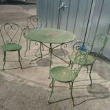 Garden furniture in wrought iron