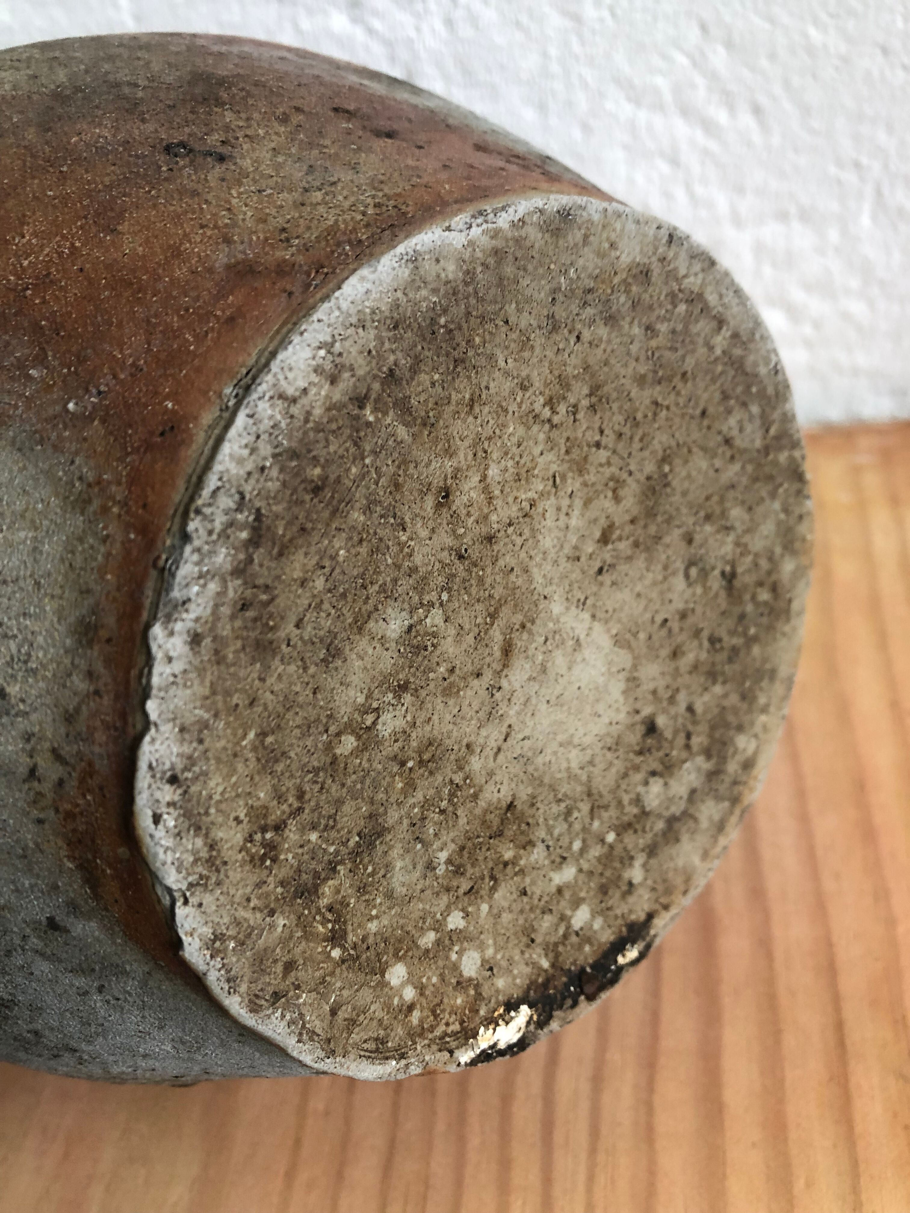 Old glazed terracotta jar